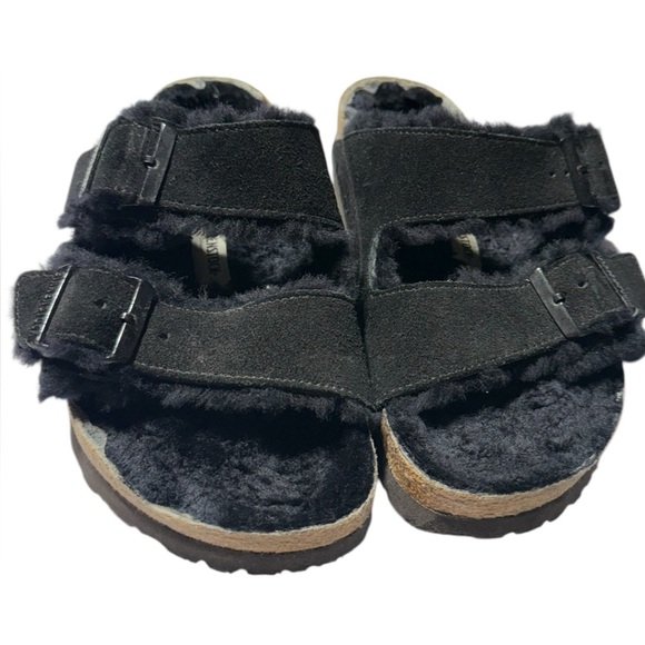 Birkenstock Arizona Shearling Slide Sandal - Men's 40. US Men’s 7.5, Women’s 9.5 - Picture 3 of 7